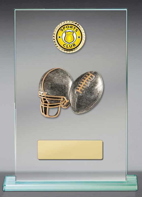 Gridiron Football Theme on Glass