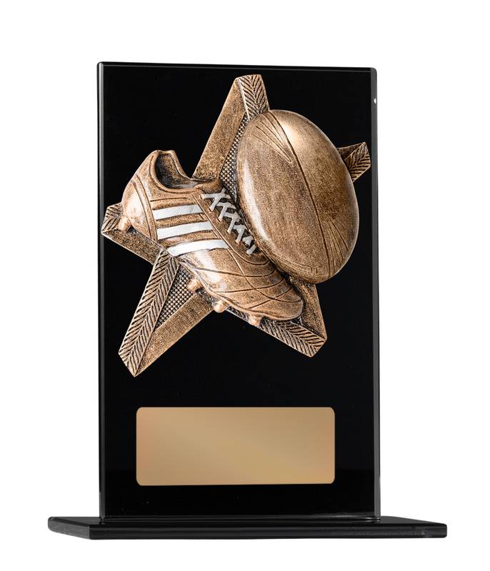 Rugby Glass Trophy 180mm