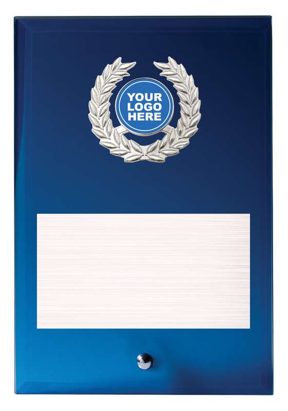 Blue Glass Plaque